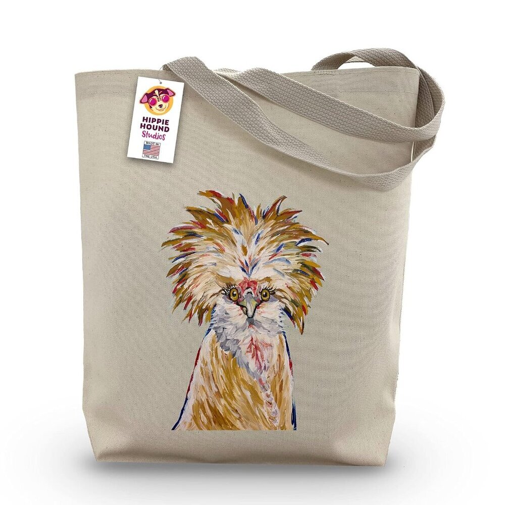 Chicken Tote Bag - Heavy Canvas Chicken Tote -Chicken Gift - Chicken Gifts - Han
